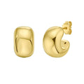 Puffed C Huggie Hoops