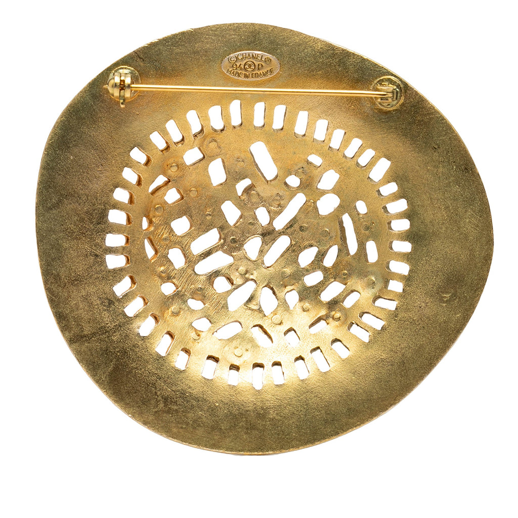 Gold Plated Hat Pin Brooch