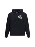 Sudadera con capucha de algodón con logo bordado Off-White - Negra
