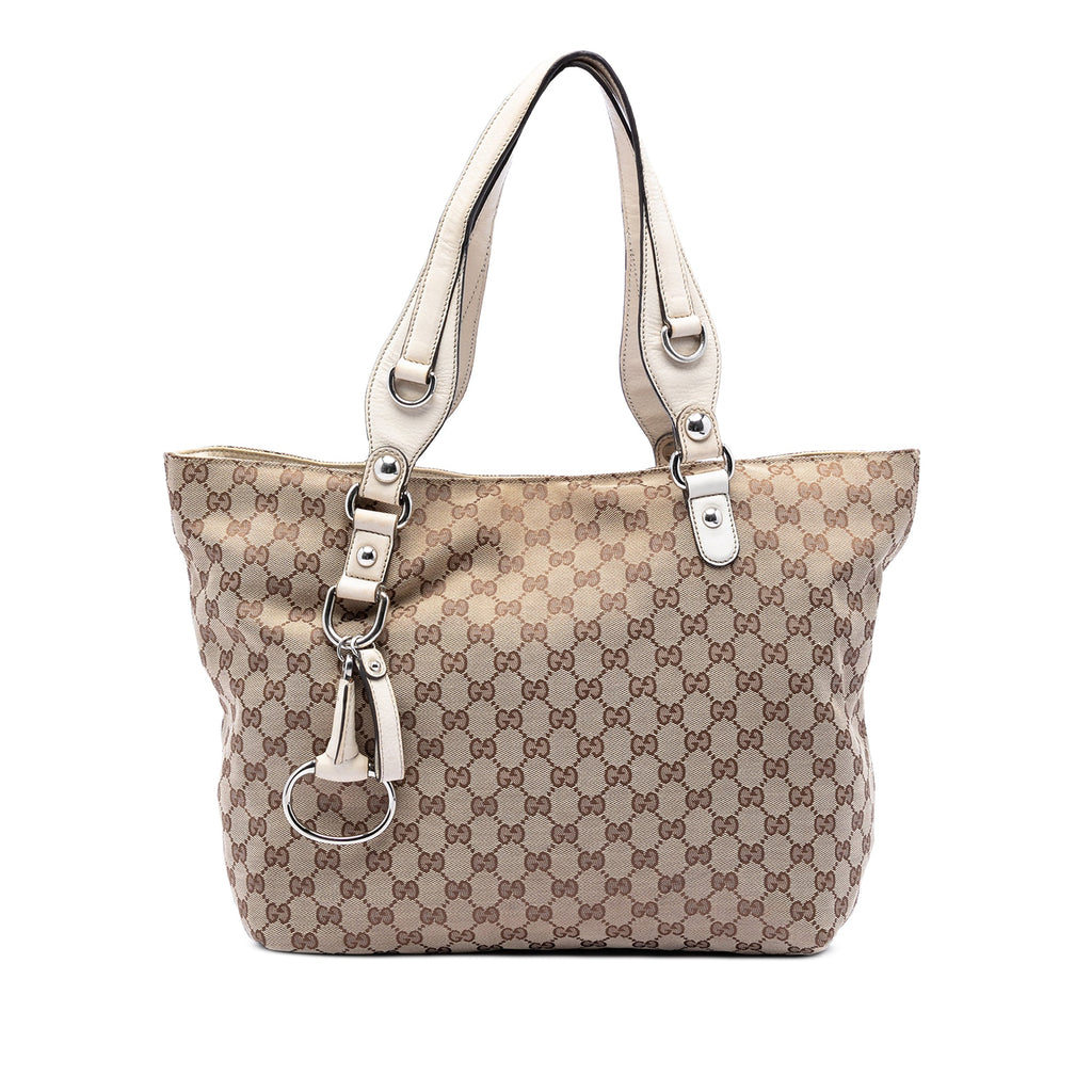 Medium GG Canvas Icon Bit Tote