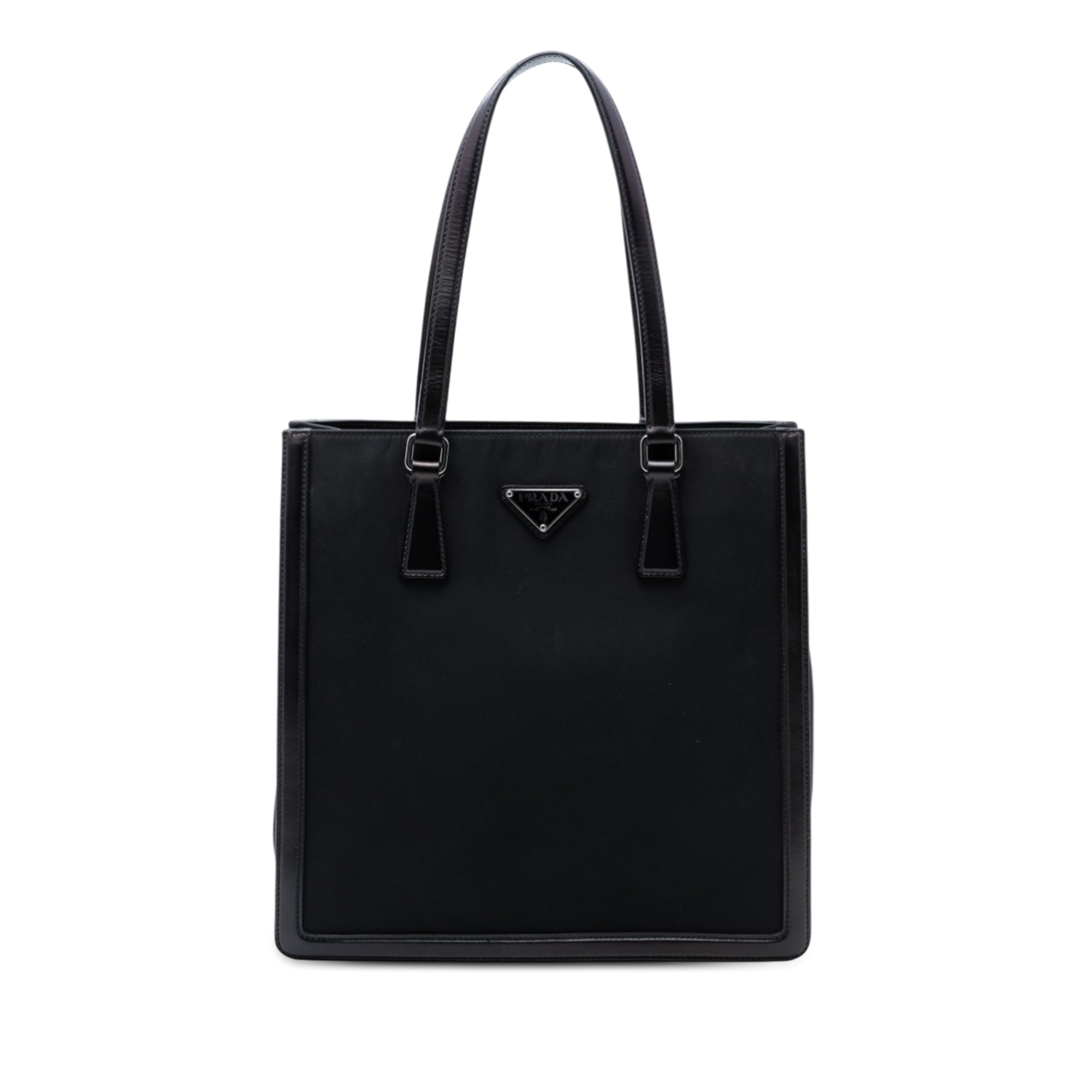 Leather Trimmed Tessuto Tote