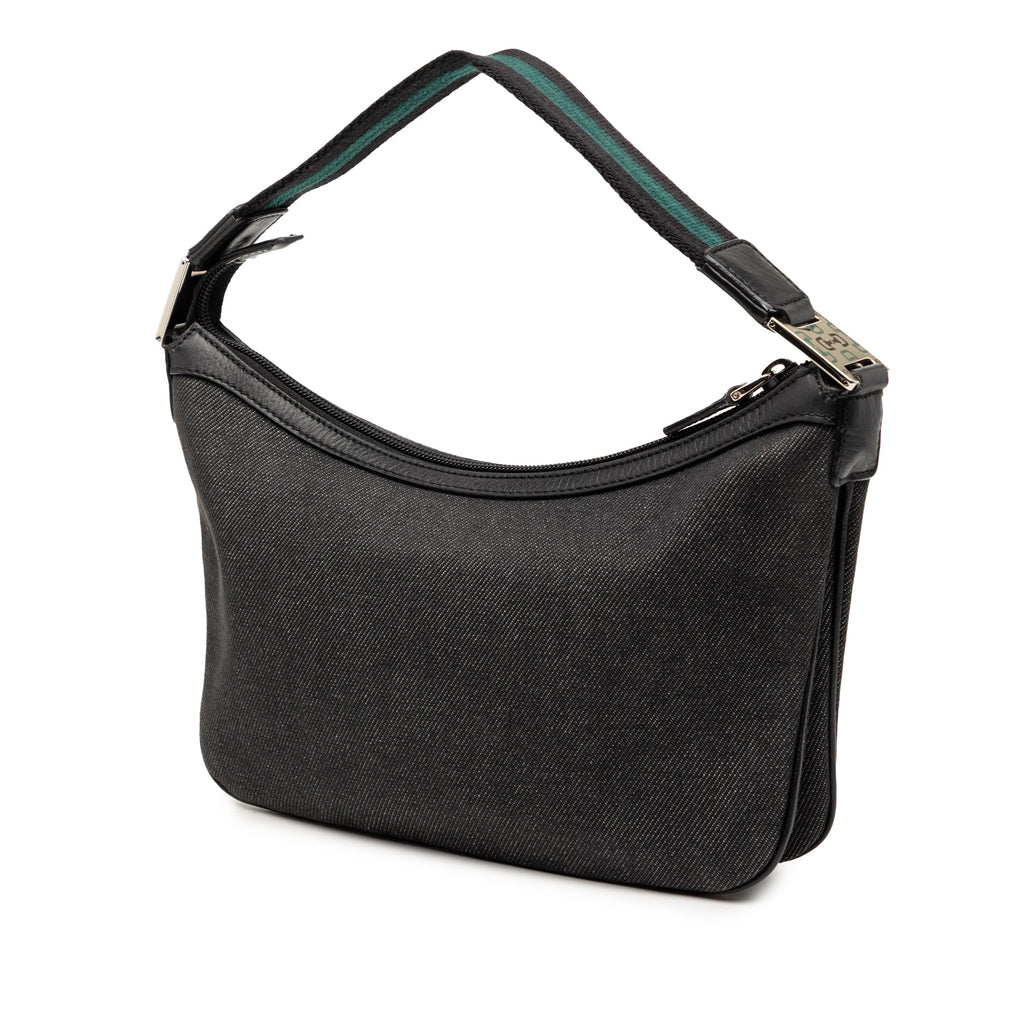 Denim Web Shoulder Bag