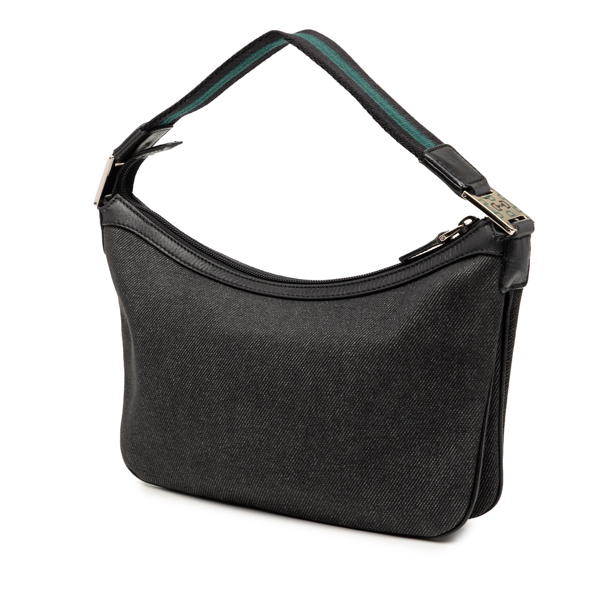 Denim Web Shoulder Bag