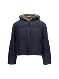 Brunello Cucinelli Padded Denim Down Jacket — Navy