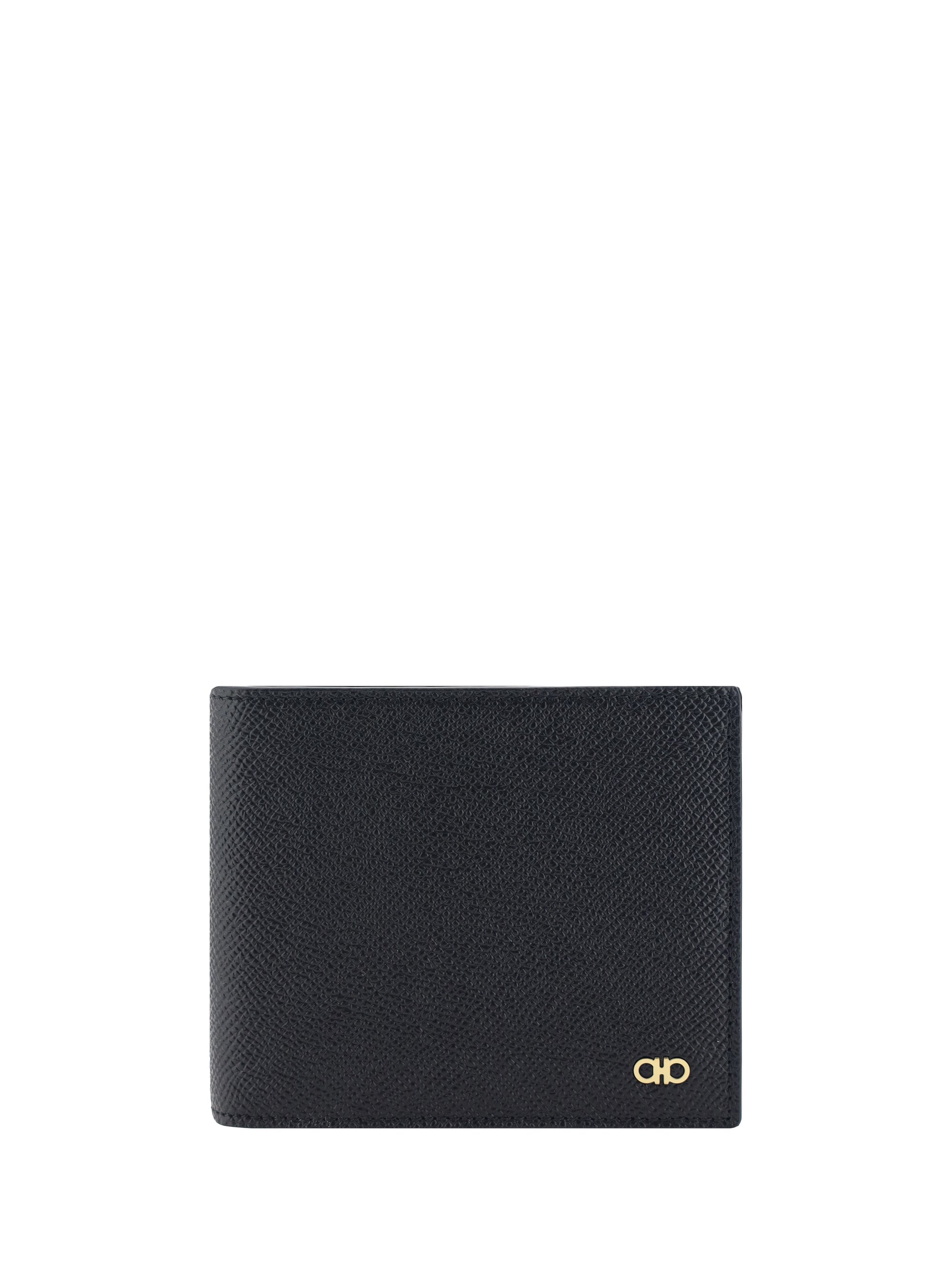 Ferragamo Gancini Logo Bifold Wallet — Black