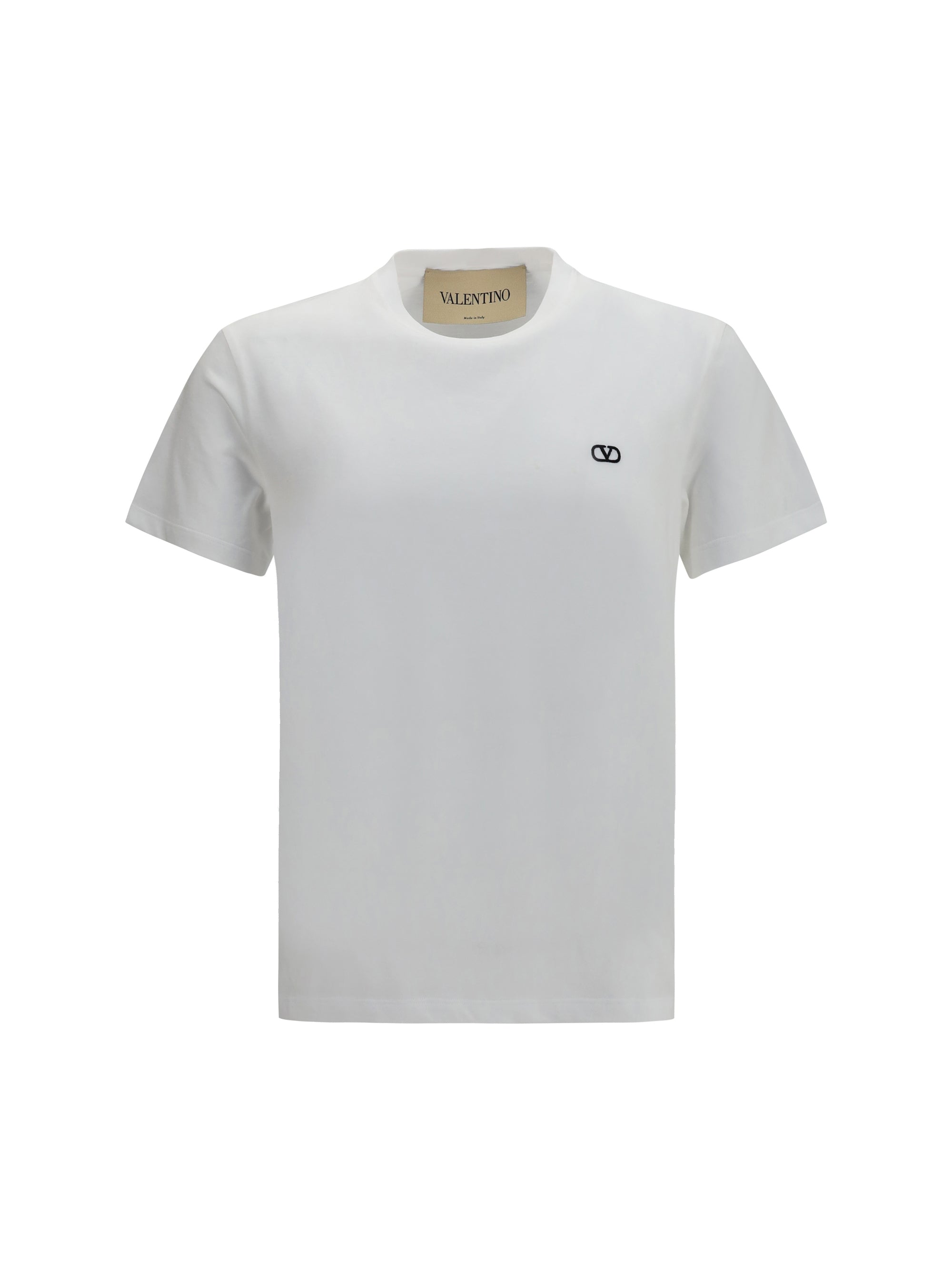 Valentino VLogo Embroidered Cotton T-Shirt — White