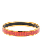 Narrow Diamond Motif Enamel Bangle 62