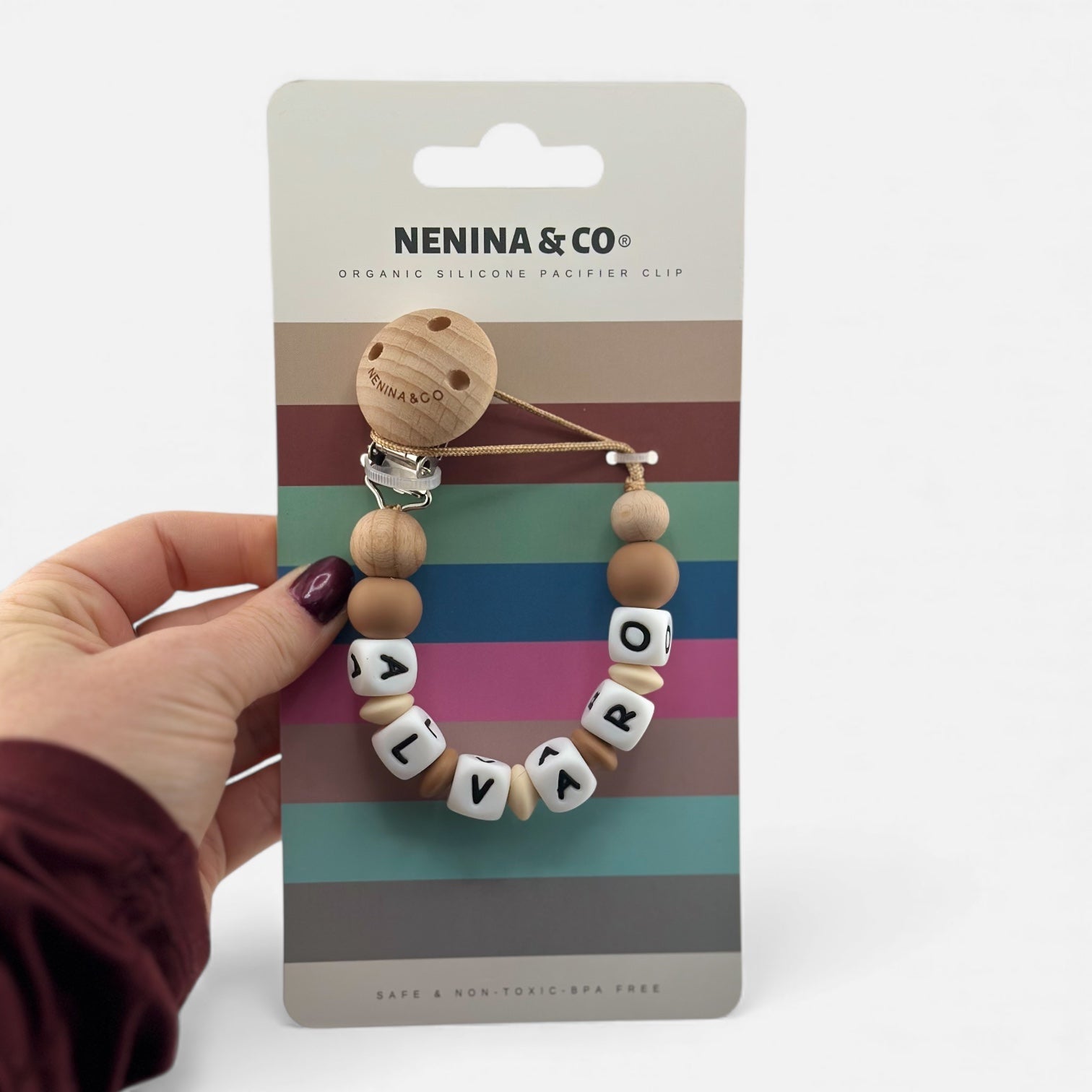 Chupetero personalizado con nombre Nenina & Co