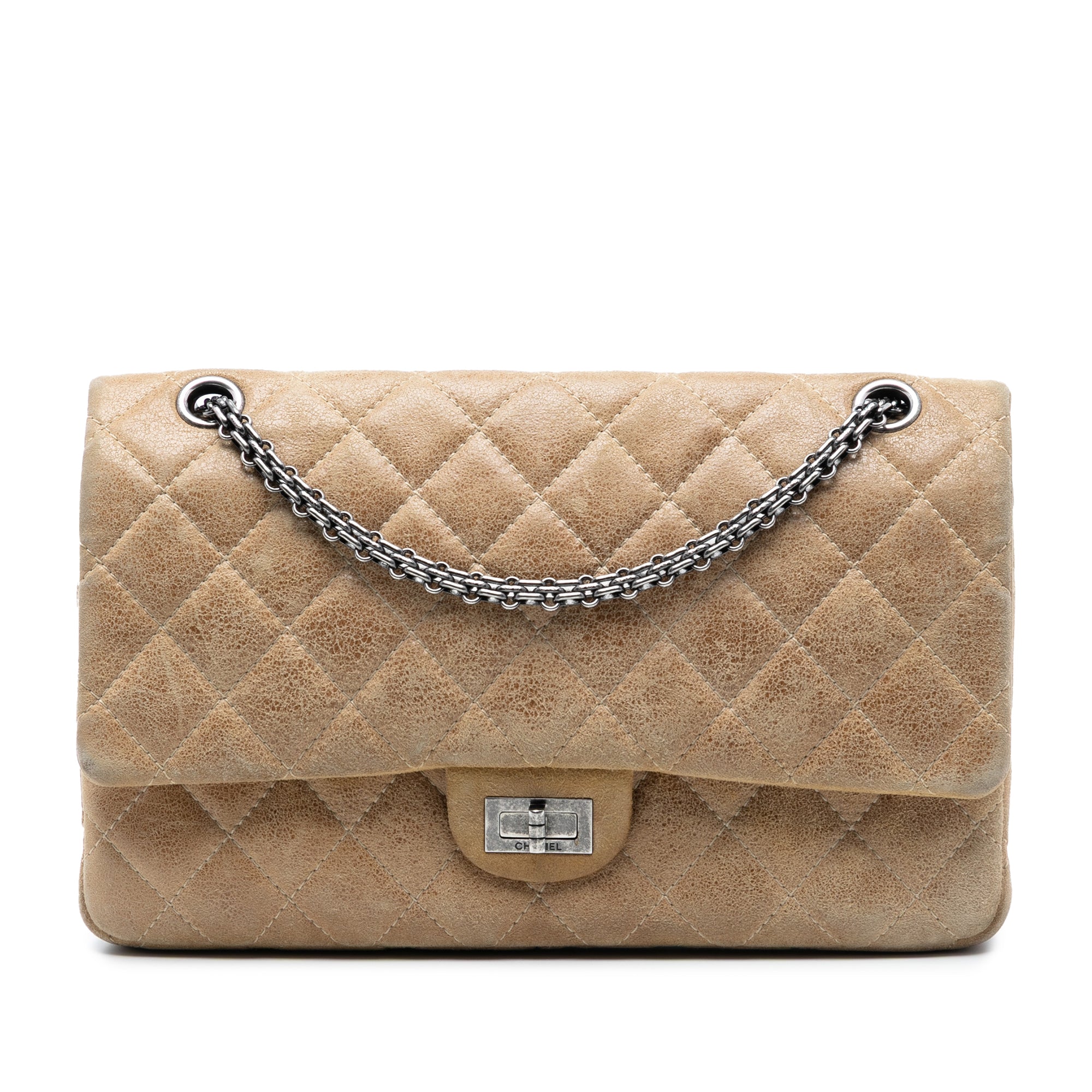Reissue 2.55 Aged Metallic Calfskin Double Flap 227