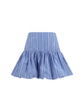 Ganni Striped Balloon Skirt — Navy