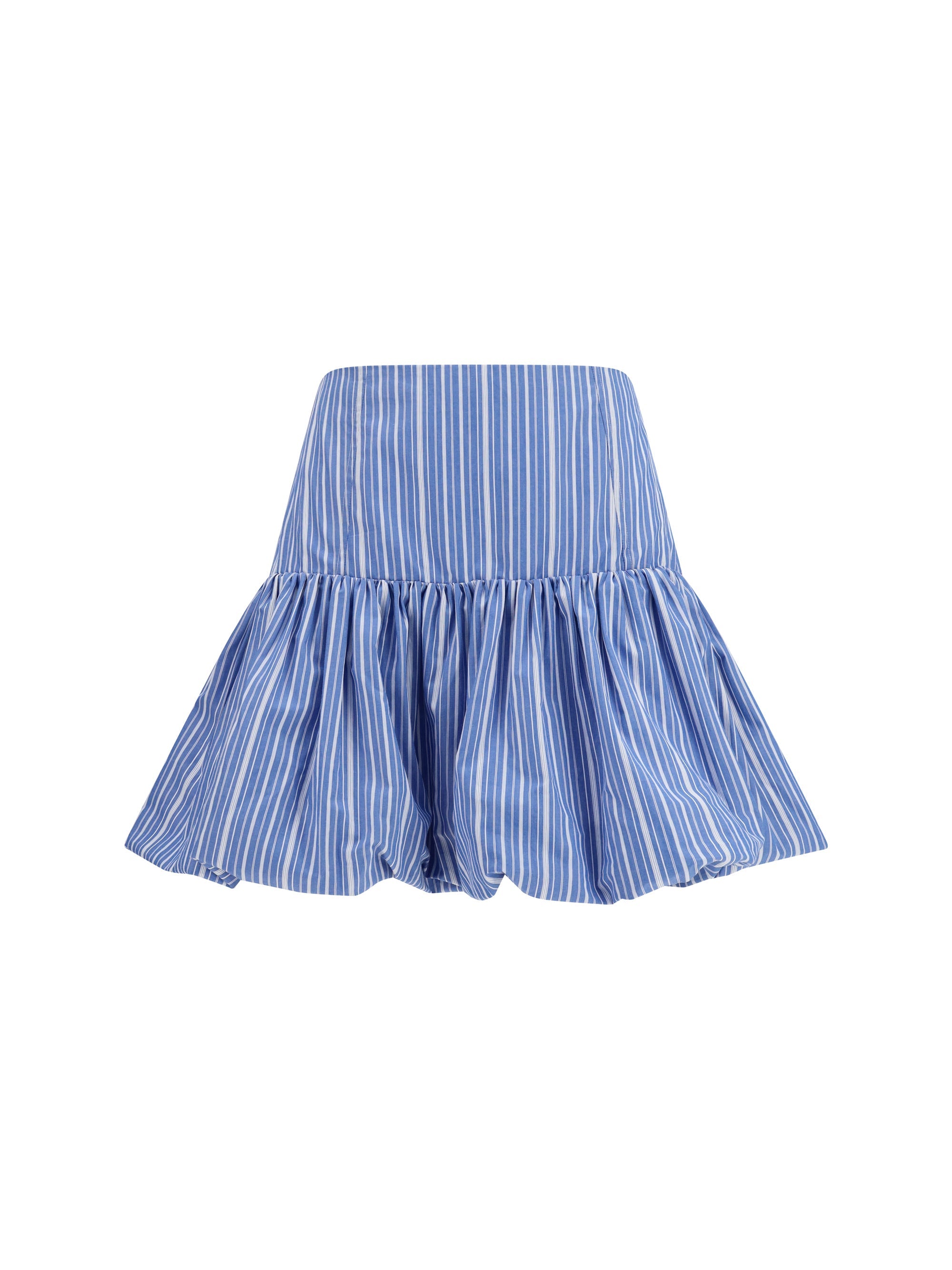 Ganni Striped Balloon Skirt — Navy