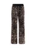 Ella Sequin Velvet Trousers — Bronze