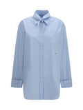 Prada Oversized Cotton Shirt — Blue