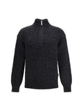 Laminar Half-Zip Wool-Blend Sweater — Black
