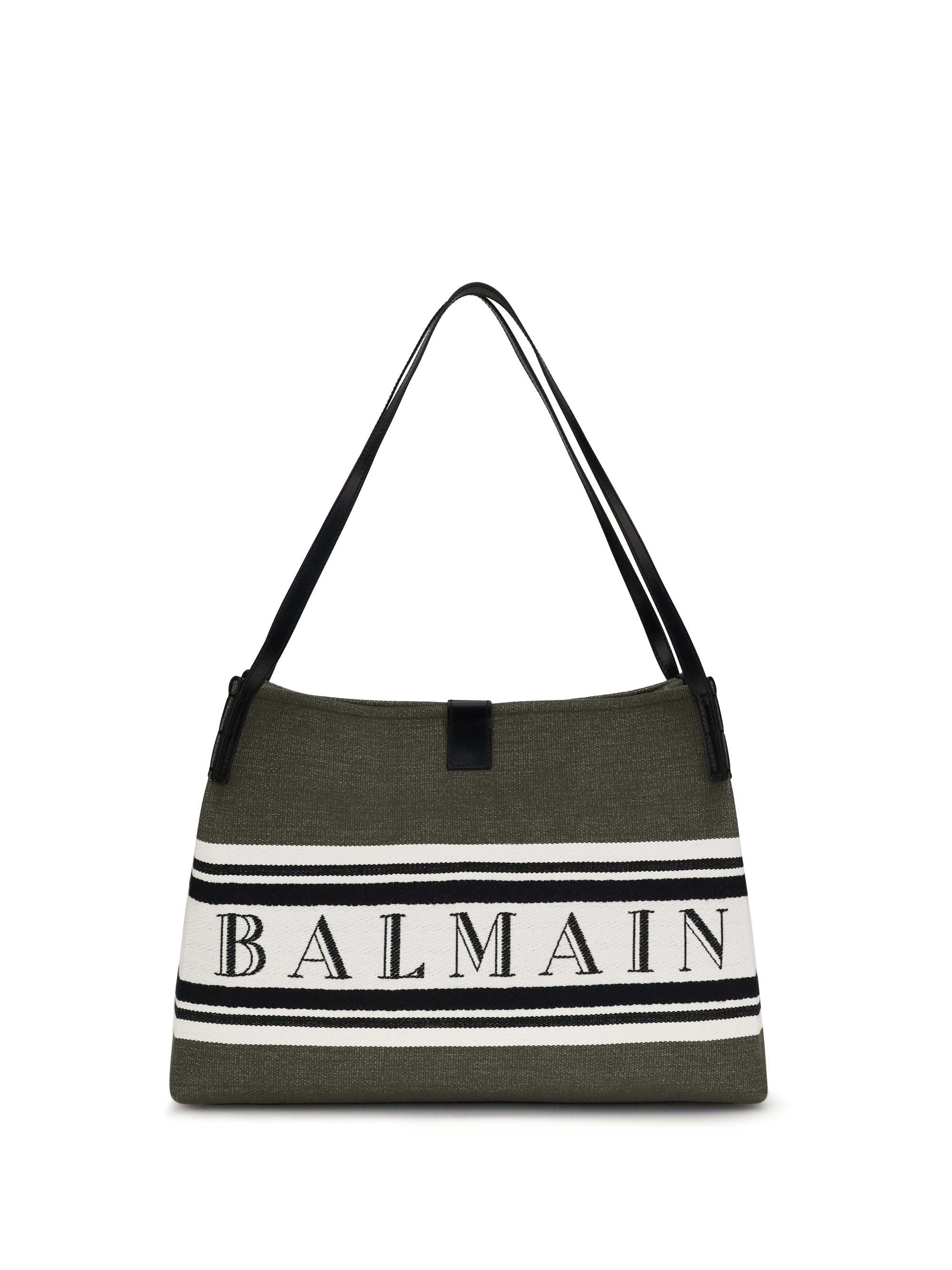Balmain Release Tote Shoulder Bag — Green