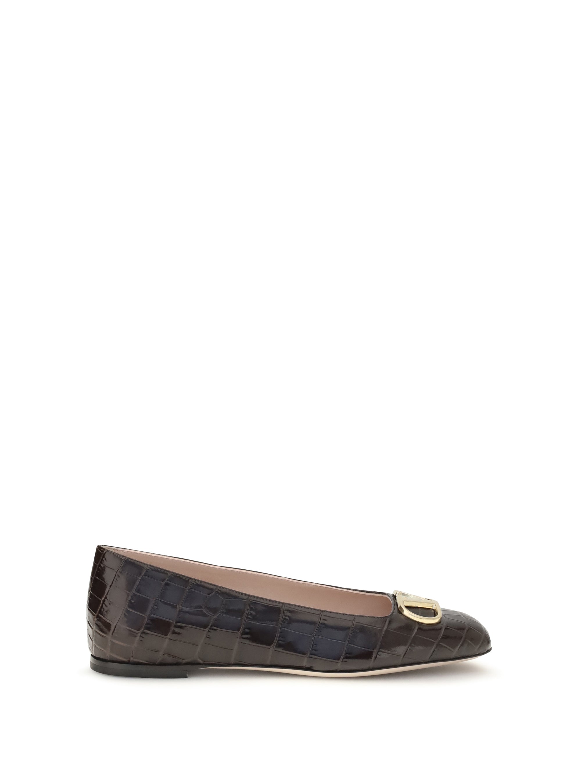 Valentino Garavani VLogo Flat — Brown