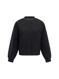 Moose Knuckles Mix Media Crewneck Sweatshirt — Black