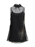 Staud Albee Mini Dress — Black