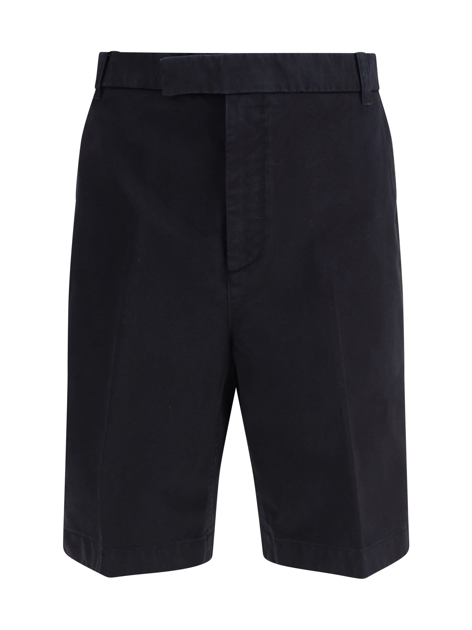 Thom Browne Typewriter Cloth Utility Chino Shorts — Navy