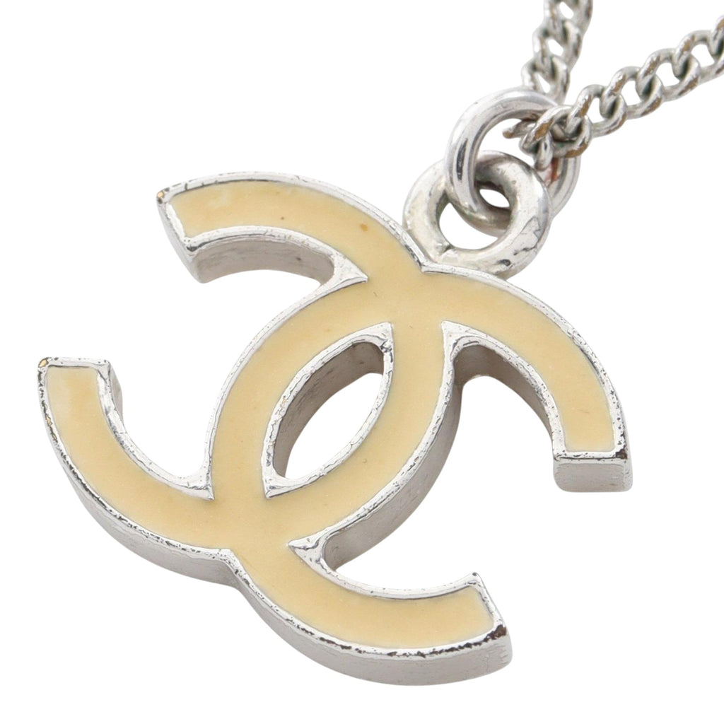 CC Brass Enamel Pendant Necklace