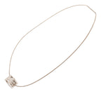 Palladium Plated Enamel Cage dH Cube Necklace