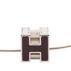Palladium Plated Enamel Cage dH Cube Necklace