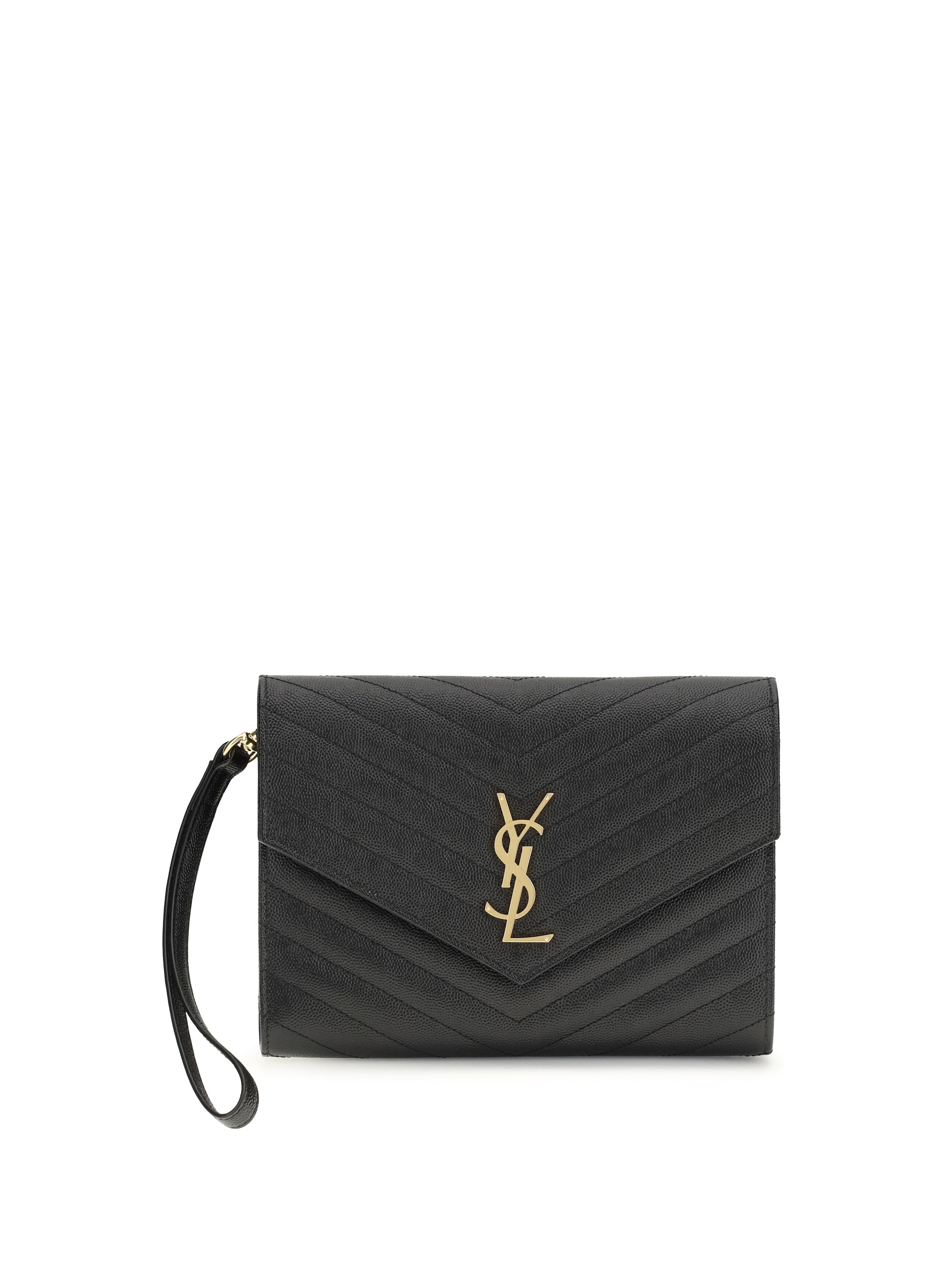 Saint Laurent Quilted Calf Leather Wallet — Black