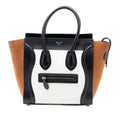 Micro Tricolor Nubuck and Calfskin Luggage Tote