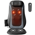 Heated Back Massager Chair with Deep Tissue Kneading & 3-Level Seat Vibration for Back Pain Relief