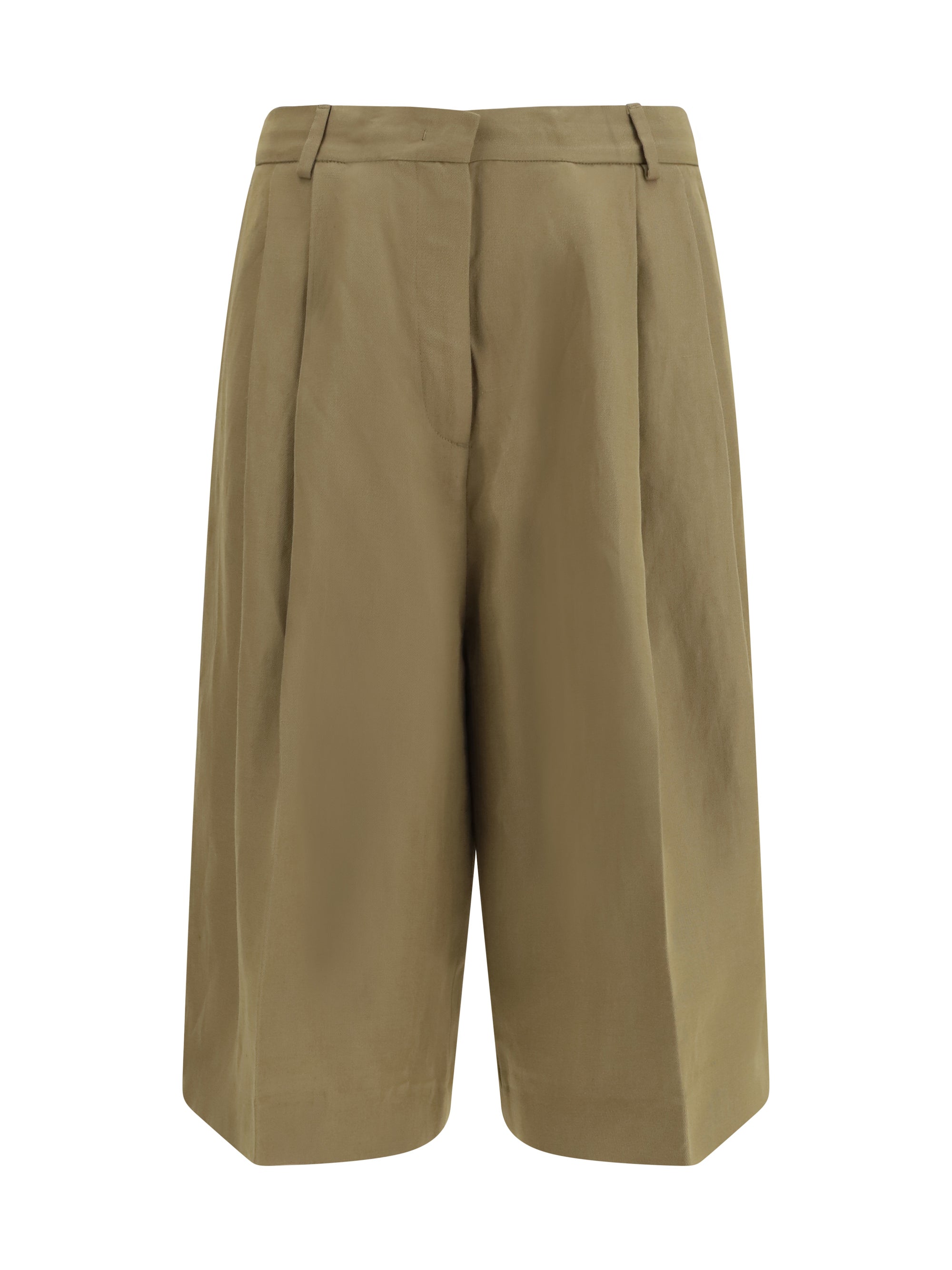 Fabiana Filippi Pleated Viscose Trousers — Beige