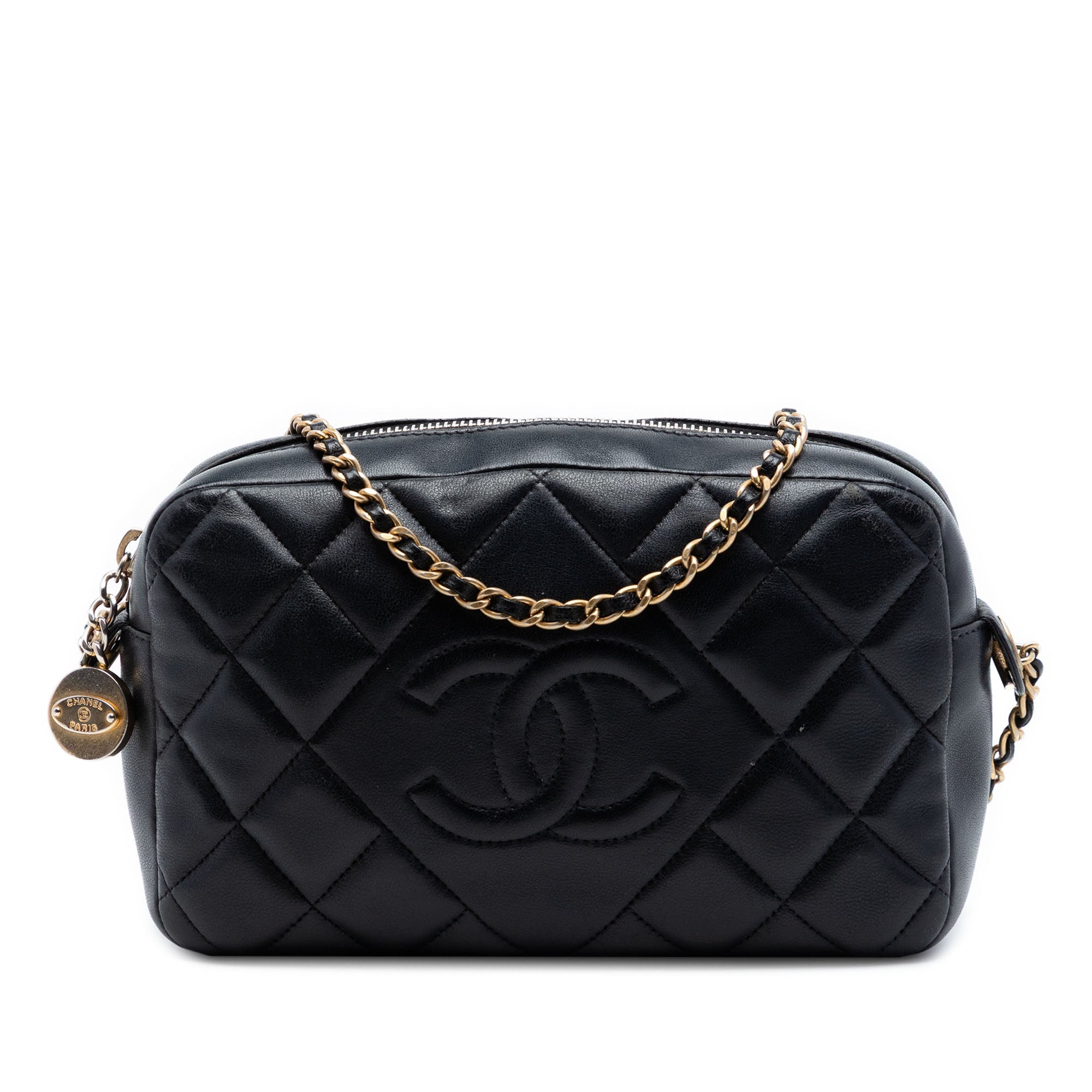 CC Quilted Lambskin Diamond Camera Bag