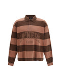 Represent Striped Rugby Polo Shirt — Bronze