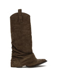 R13 Suede Cowboy Boots — Brown