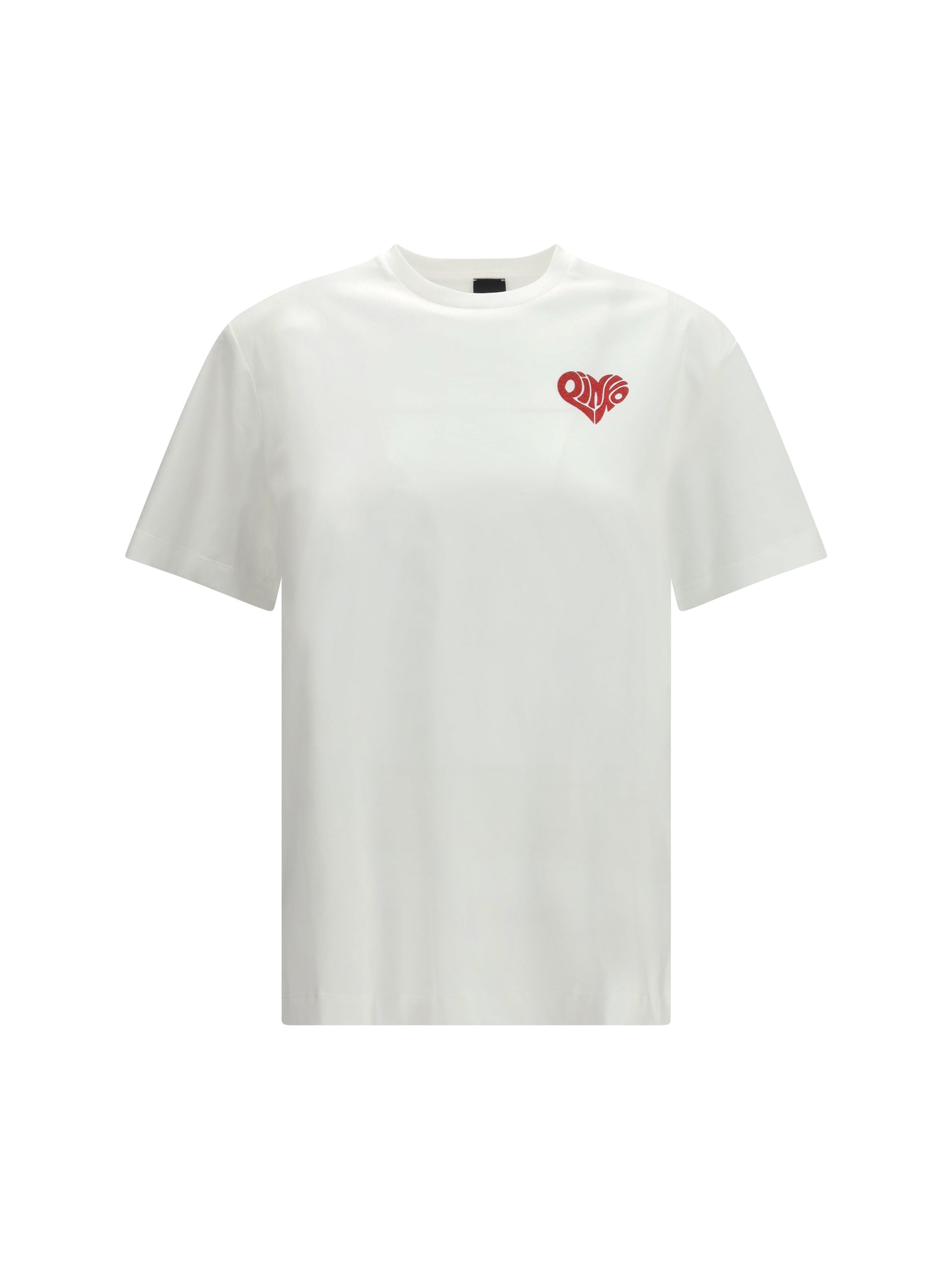 Pinko Rhinestone Logo T-Shirt — White