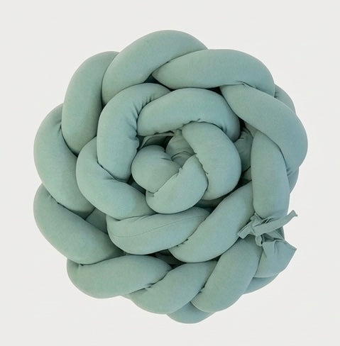 Braided Cot Bumper 180cm MINT