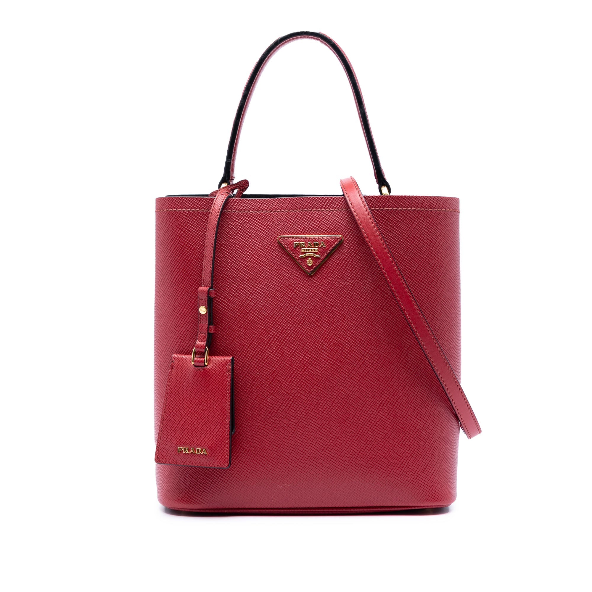 Medium Saffiano Cuir Panier Satchel