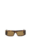 Valentino Garavani VG0005S Shield-Style Acetate Sunglasses — Brown