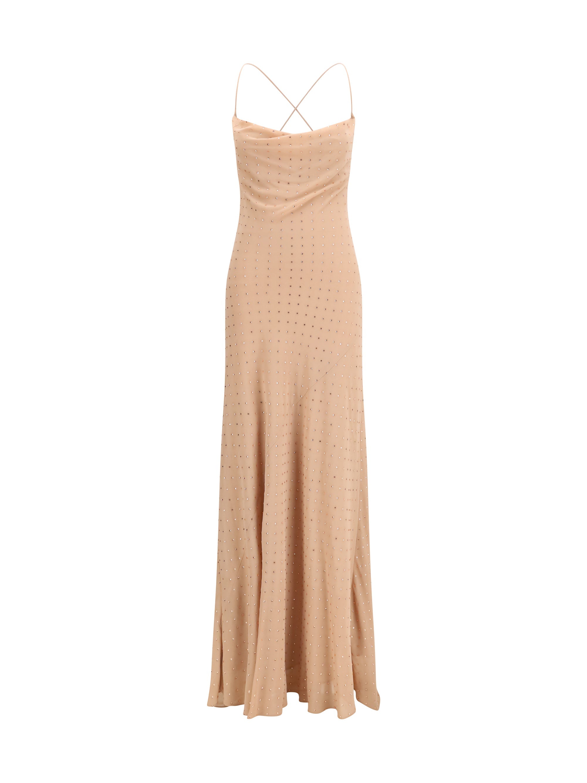 Pinko Strass-Embellished Slip Dress — Pink