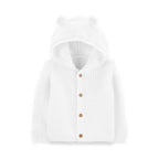 Chaqueta de punto con capucha, diseño oso