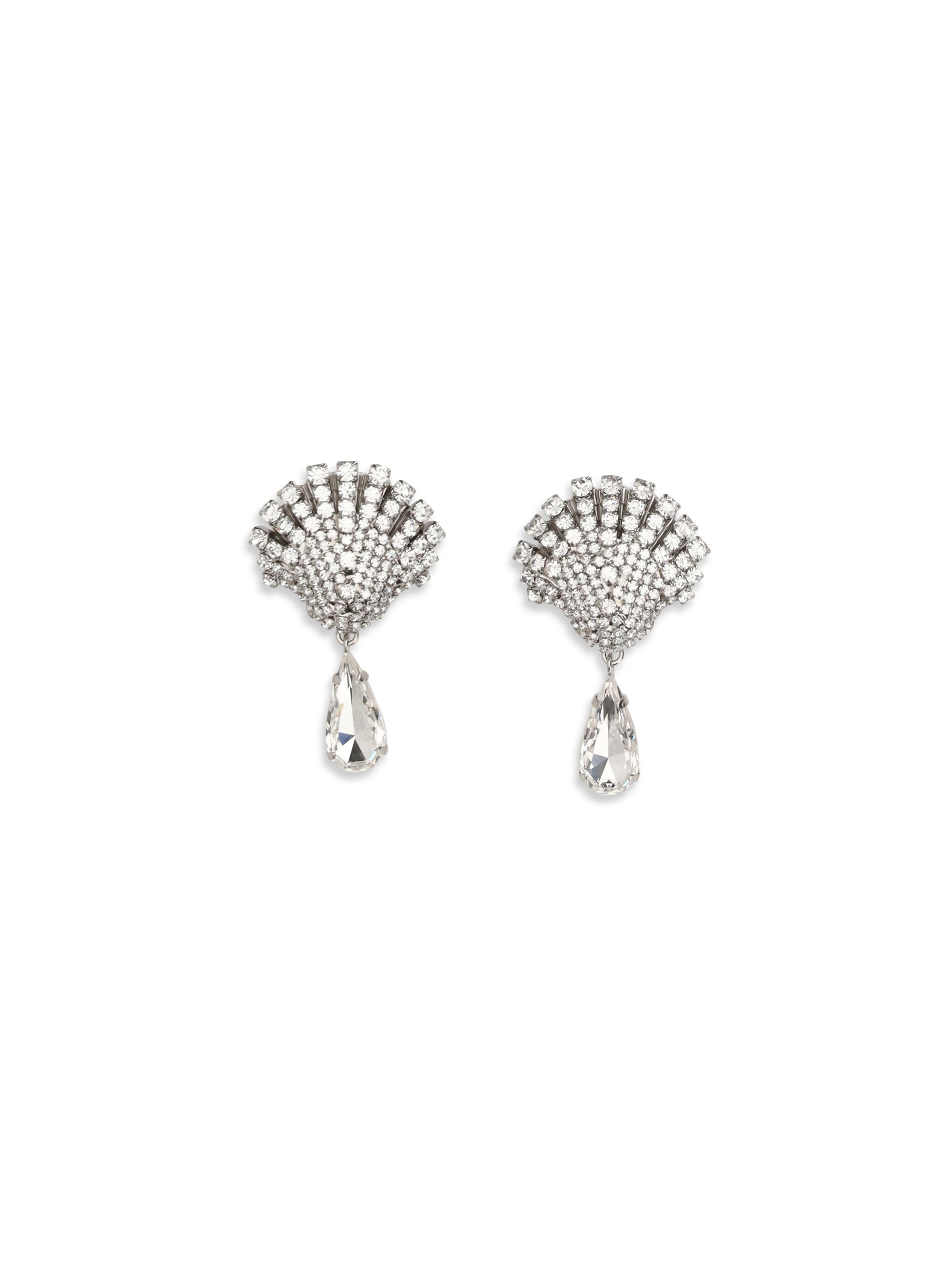 Pendientes Alessandra Rich Crystal Drop — Plateado