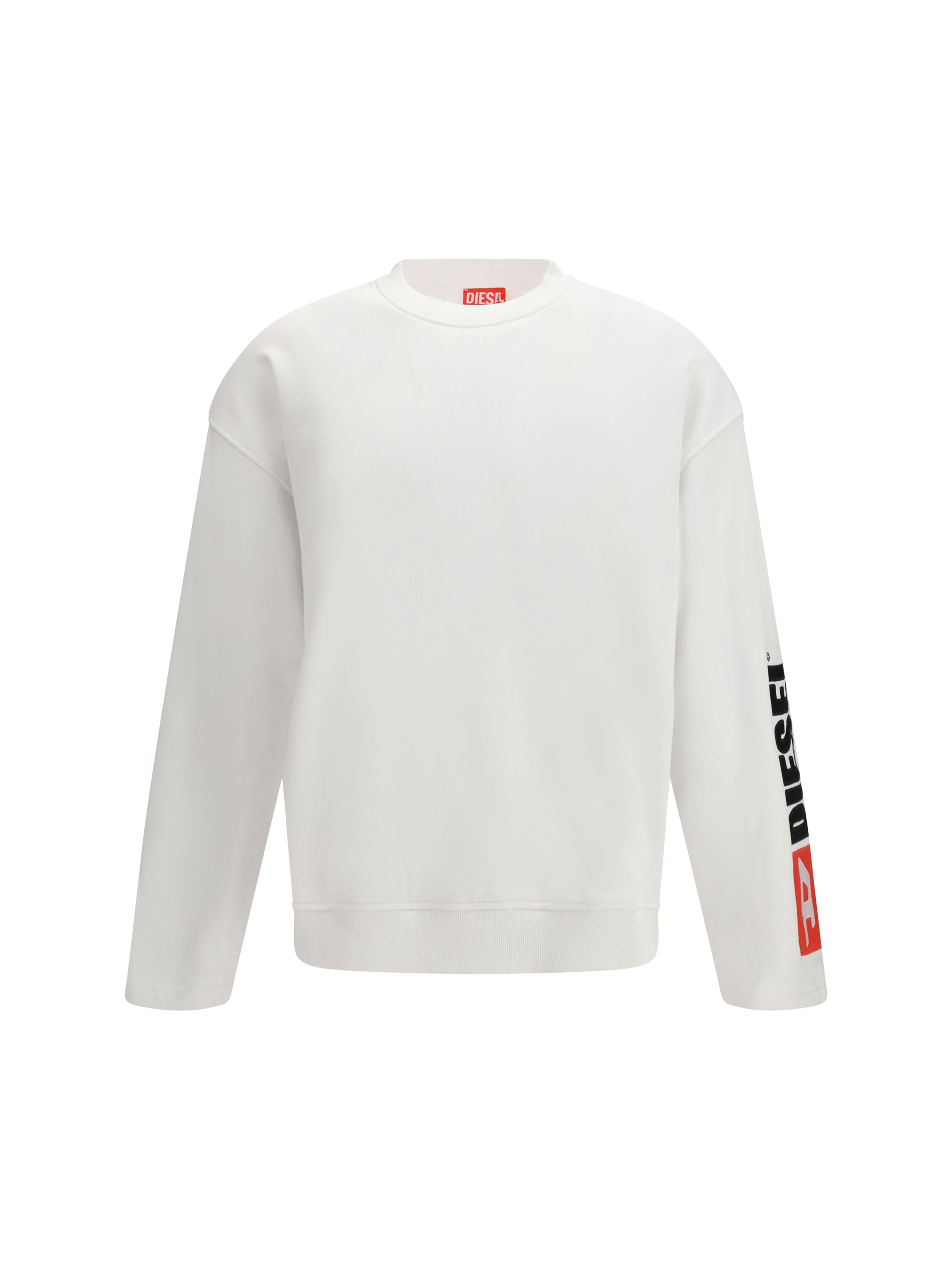 Diesel Logo-Printed Cotton Sweatshirt — White