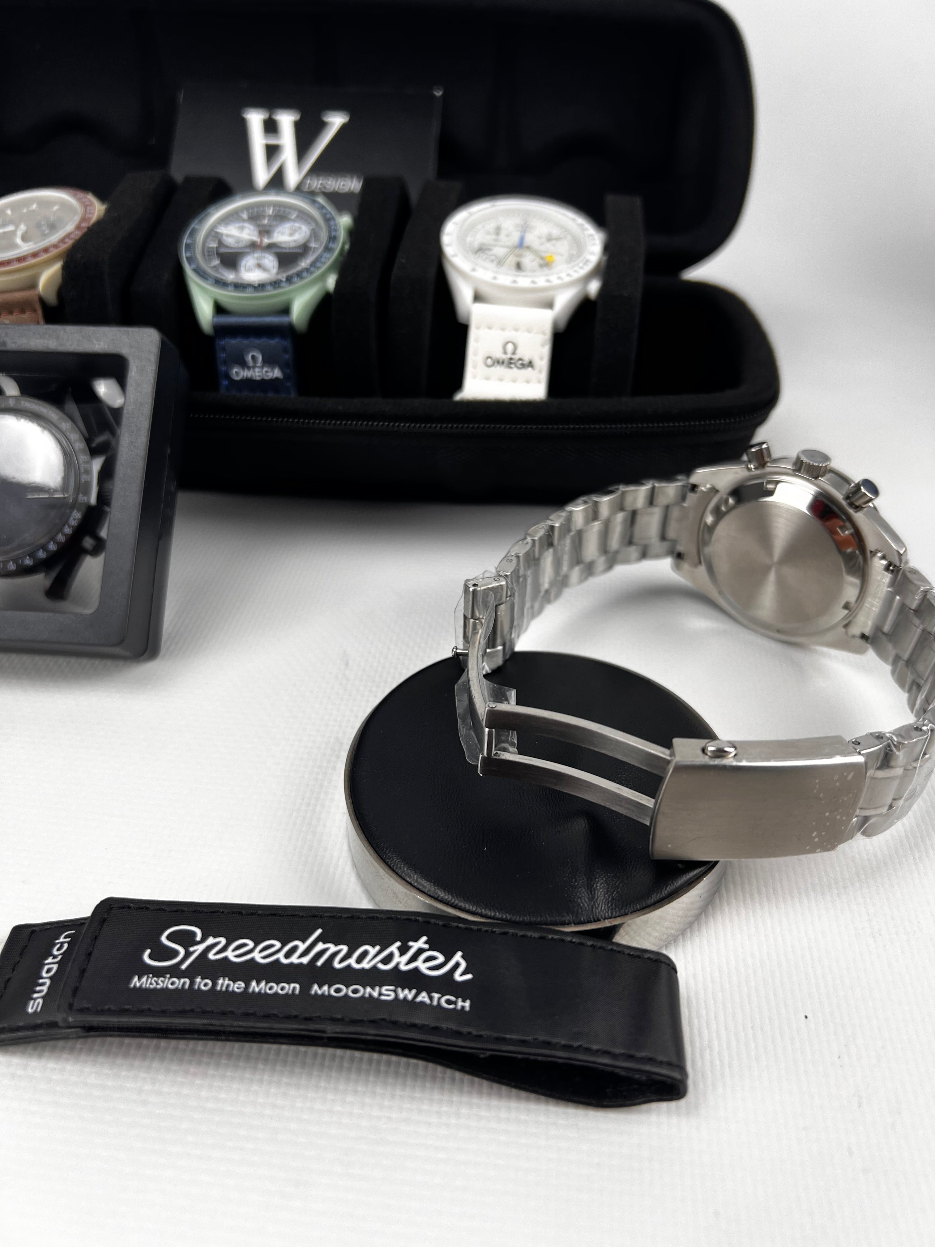 Omega x Swatch Mission to Moon black snoopy Steel mod by HW Design