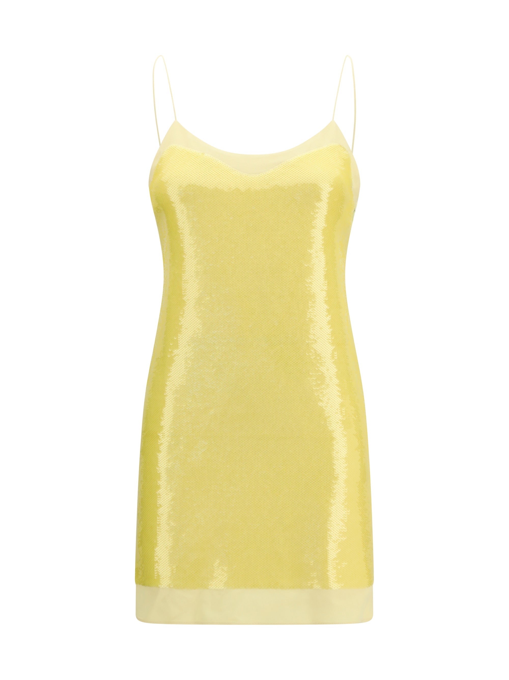 Gucci Sequined Mini Dress — Yellow