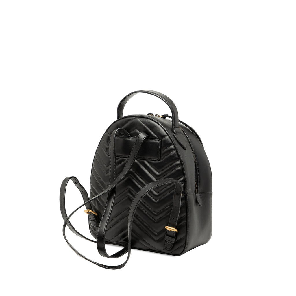 Small GG Marmont Matelasse Leather Animalier Backpack