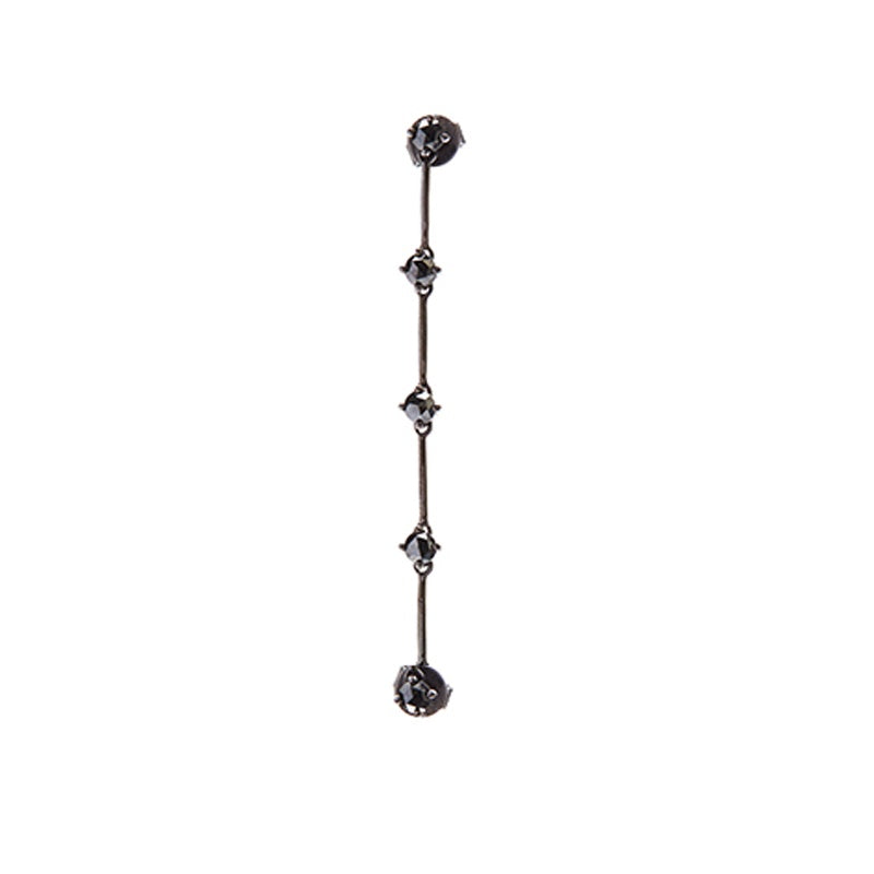 NATALIA Black Diamond Double Stud Earring Single By ALINKA Fine Jewellery