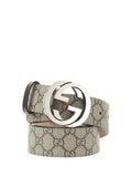 Gucci GG Supreme Fabric Belt — Beige