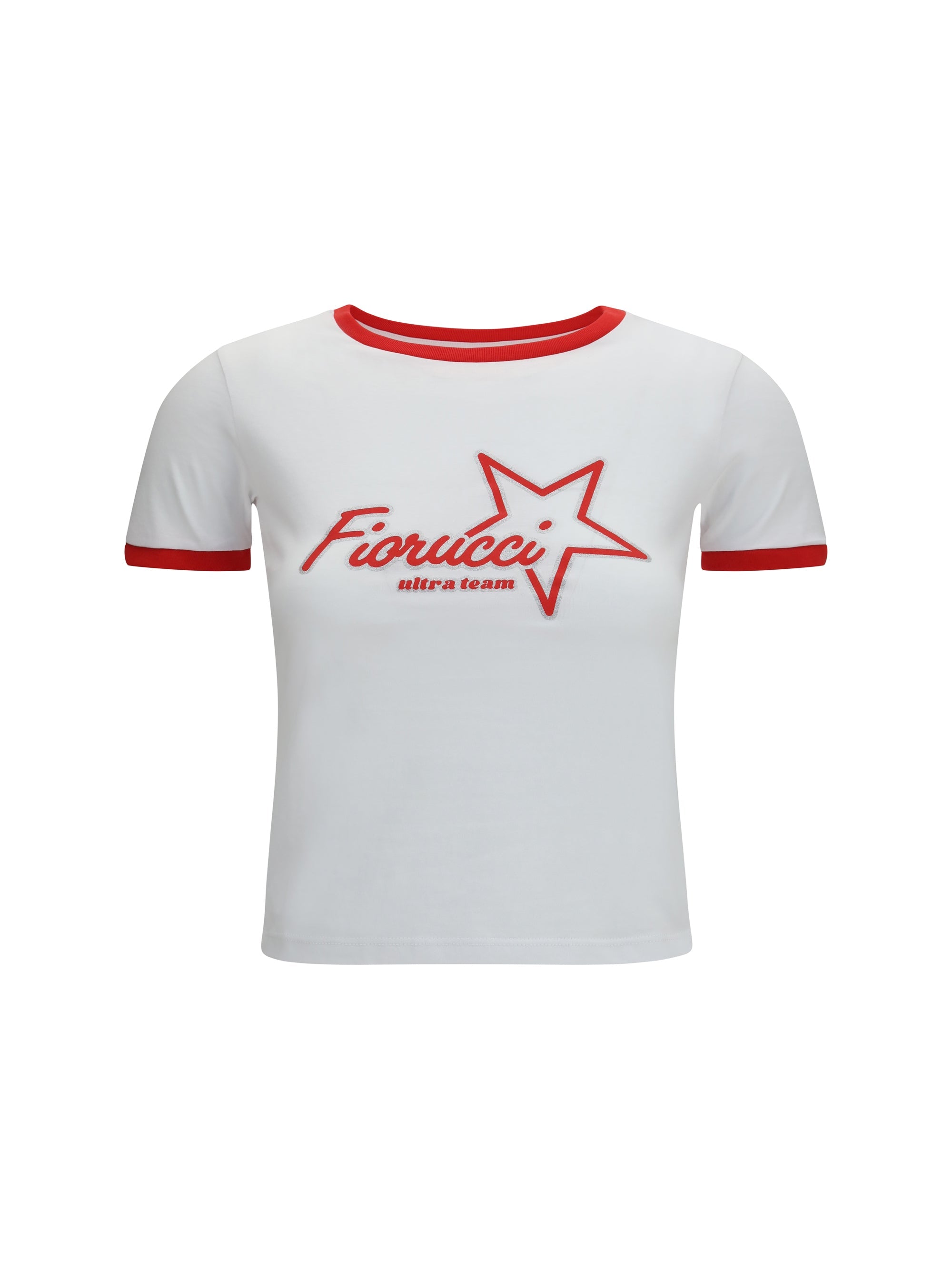 Fiorucci Logo-Embroidered Cotton T-Shirt — White