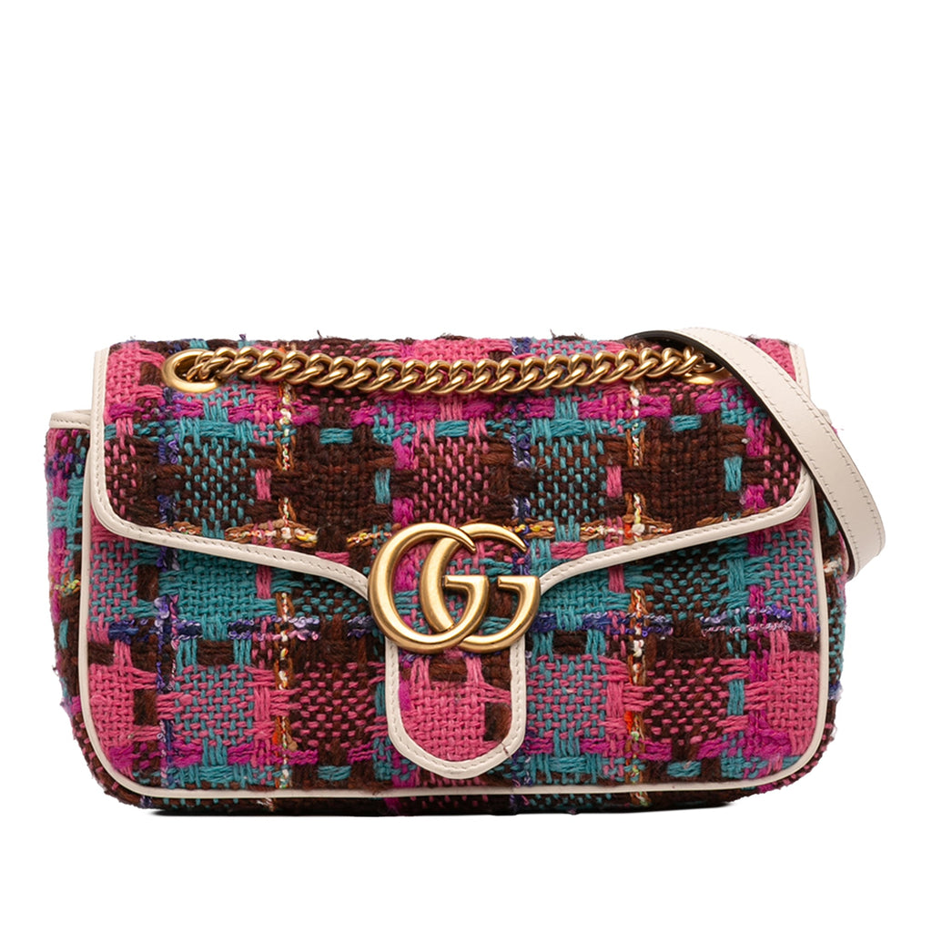 Medium GG Marmont Tweed Shoulder Bag