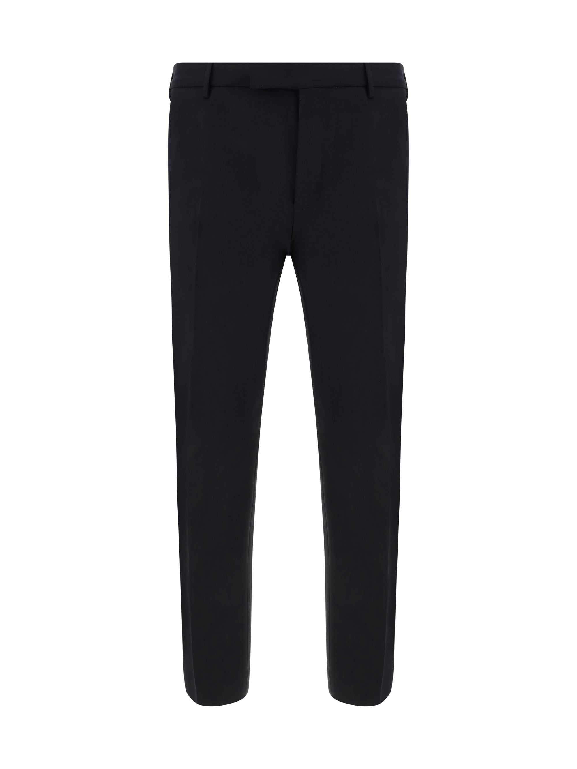 Pt Pantaloni Torino Virgin Wool Trousers — Black