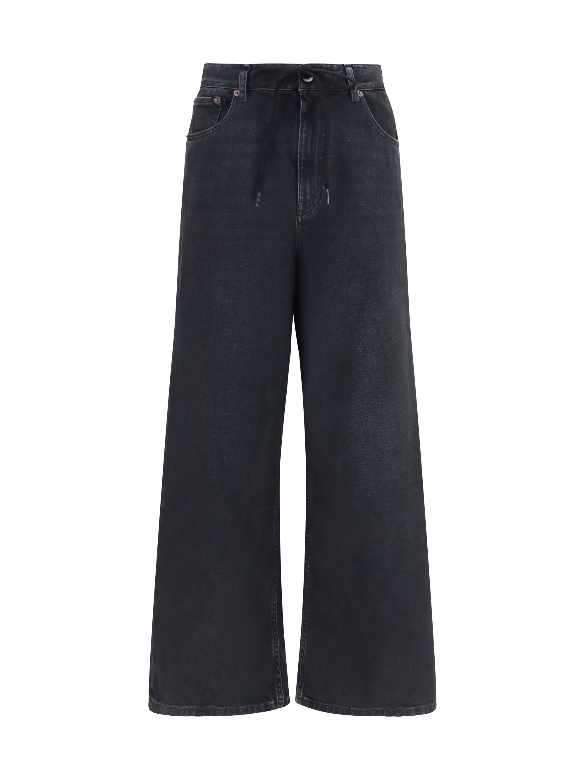 MM6 Maison Margiela Straight-Leg Stretch Denim Jeans — Black